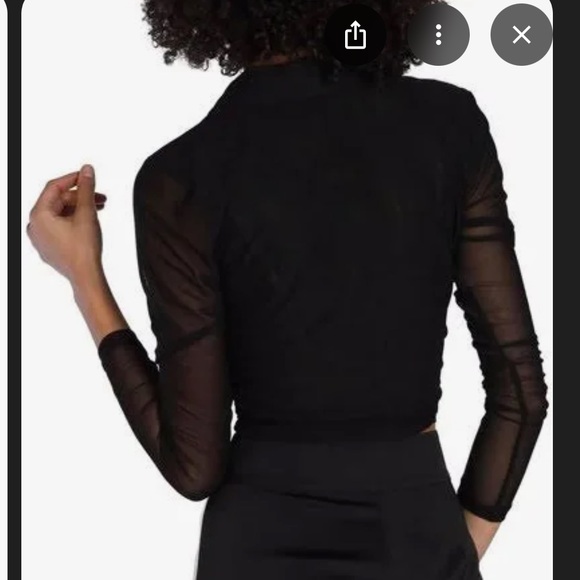 NWT Bar III mesh wrap shirt - Picture 2 of 4